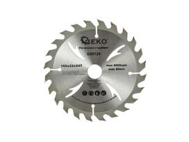 Medienos pjovimo diskas TCT, 160 × 22 mm, 24 dantų GEKO G00124