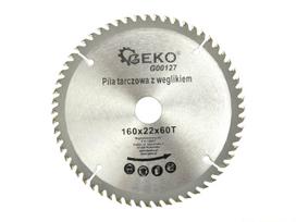Medienos pjovimo diskas TCT, 160 × 22 mm, 60 dantų GEKO G00127