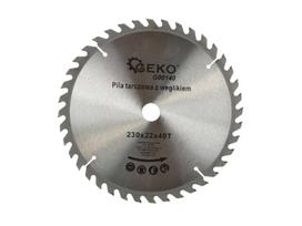 Medienos pjovimo diskas TCT, 230 × 22 mm, 40 dantų GEKO G00140