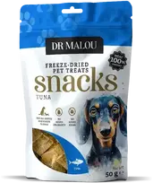 Skimbybės šunims - DR Malou, mėsos skanėstai šunims, kubeliai, 100% liofilizuota tuno mėsa, 50 g