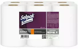 Selpak Professional Popieriniai rankšluosčiai SELPAK PRO Extra Center Feed dozatoriams, 1 sluoksnio, 250 m
