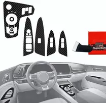 GrizzGlass plėvelė salonui PianoSkin Carbon Matte skirtas Kia Sportage 5 be rakto šildomoms sėdynėms (2021-2024) [9w1] (GRZ22755)