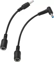Cann 2vnt 7.4x5mm moteriškas į 4.5x3mm vyriškas įkroviklio adapteris HP Dell (tiesus+kampuotas)