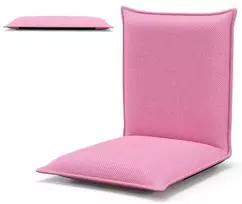 Grindų fotelis su reguliuojamu 6 padėčių atlošu, rožinis, 98 × 45 × 8 cm