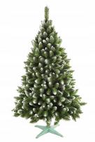 Dirbtinė eglė su baltais galiukais, 220 cm, tanki, su stovu