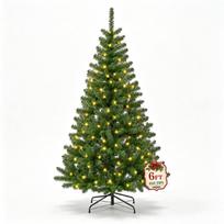 Dirbtinė eglutė 180 cm, 150 LED, 650 šakelių, šilta šviesa