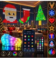 LED užuolaida 2x2 m, 400 RGB lempučių, valdymas programėle, laikmatis, animacijos