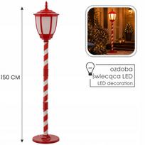 Didelė LED kalėdinė žibintas, 150 cm, raudonas ir baltas
