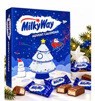 Advento kalendorius MILKY WAY su šokoladais, 110 g, Kalėdų Senelis