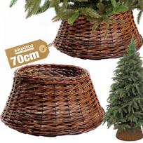 Kalėdinės eglutės stovas su pintu rudu gaubtu, 70 cm