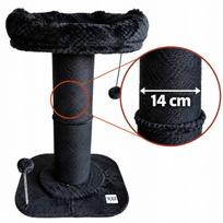 Katėms skirtas draskyklė stovas 60 cm, juoda, su sisalio virve ir gultu