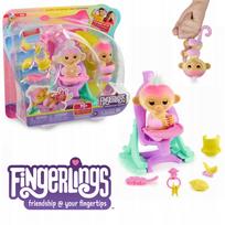 Interaktyvus žaislinis beždžionėlės FINGERLINGS JAS rinkinys su kėdute