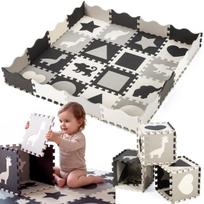 Putų kilimėlis-puzzle vaikams, 150x150, sulankstomas, 3in1 su mini maniežu