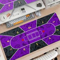 30x60cm 30x70cm 30x80cm Portable Folding Poker Mat Non-slip Game Mousepad 10 Players Texas Hold'em Rubber Carpet PC Keyboard Pad 30cmx80cm(11.8x31.5inch) black