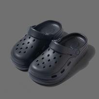 Men EVA Clog Sandals Lightweight Hollow Beach Garden Shoes Non Slip Outdoor Summer Slippers Sizes 36-45 Daily Casual Wear 45 black