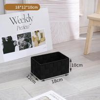 Woven Black Storage Baskets Shelf Tote Boxes Container with Built-in Handles for bedroom living room office kids room dressing room 18*12*10 juoda