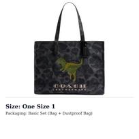 COACH Rexy Fabric Tote Bag, Shopping Bag, Shoulder Bag Large Women's Colorful Charcoal Gray CCD11-A5F One Size 1 black