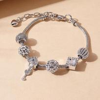 1 Women's Fashion Multi Element Beaded Mermaid Bracelet Bracelet, Wedding Daily Wear Matching Accessories 58-60mm gray