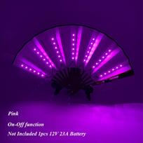 10 inches Led Folding Fan Party RPG Lolita Dance Stage Performance Night Club Accessories Led Hand Fan Glowing Fluorescent Fan purple