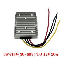 24V 36V 48V 60V 72V 18-90V to 12V 10A 20A 30A 40A DC DC Converter Step Down Voltage Regulator Transformer Car Power Supply 20A48V(30-60V)to12V