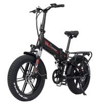 RANDRIDE YX20 Folding E-bike 20*4.0 Inch Fat Tire 1000W Mototr 48V 17AH Battery Electric Bicycle Adult 2 Seats Electric Bike