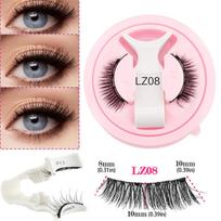 1 Pair Reusable Magnetic Lashes Glue-free False Eyelashes Portable & Easy to Apply False Eyelashes and Magnetic Tweezers Set