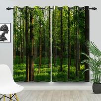 2 vnt./rinkinys Tamsinančios užuolaidos Saulėtas miškas Natūralus žalias plotas Kraštovaizdis Poliesteris Langas Miegamasis Virtuvė Namų interjeras Užuolaidos 53x115cm 2pcs