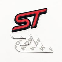 3D Metal ST Logo ST Line Emblem Car Front Grill Rear Trunk ST Line Badge for Ford Puma Fiesta Focus ST Line Sticker Accessories black