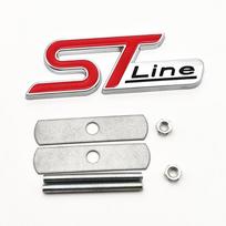3D Metal ST Logo ST Line Emblem Car Front Grill Rear Trunk ST Line Badge for Ford Puma Fiesta Focus ST Line Sticker Accessories white