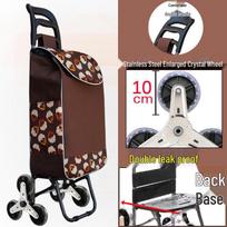 Compact Shopping Folding Cart For Groceries And Stairs Portable Trolley For Seniors Luxury stainless bearing