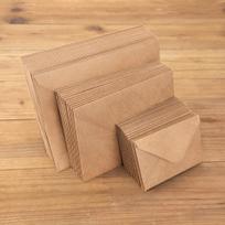 Retro vakarietiško stiliaus rudo krafto lipnus vokas 10x7 cm (Small) balta