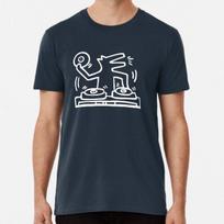 DJ DOG KIETH ANIMAL HARING WHITE  S to 5XL Made in the AU/USA T-Shirt S black
