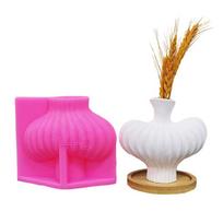 Resin Sculpture Mold Vase Molds Striped Shape Desk Ornament Molds Planter Molds Perfect for Hand-Making Flowerpot Vase S pink