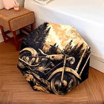 1 PC Automatic Folding Umbrella - Vintage Motorcycle Pattern, Portable & Foldable Design with 8 Ribs, Christmas Birthday Gifts black