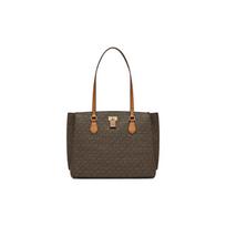 Michael Kors Ruby Monogram Commuter Tote Bag Women Tote Beige 30S3GR0T3B-252 Basic Set (Bag+Dust Bag) gray