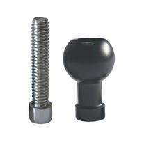 17mm/25mm rutulinės galvutės adapteris Lengvas reguliavimas M6/M8/M10 varžtas Rutulinės galvutės adapteris Telefono laikiklis Automobilio laikiklio priedai 25.4mm M6 black