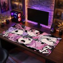 Big Mouse PadDandadan Extended Soft Desk Mat Gaming Office Computer Table Decor Mat 30cmx60cm purple