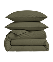 Perkelio patalynės komplektas „Moss Green Percale“ (160x200 cm)