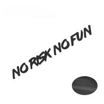 22x2.4cm NO RISK NO FUN Car Sticker Styling Car Body Window Windshield Bumper Motorcycle Decor Vinyl Film Decal Auto Accessories