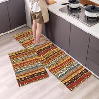 Kitchen Ethnic Style Floor Bohemian Mat Bedside Carpet Long Carpet Entrance Door Foot Mat Matches the image,40 * 60Cm