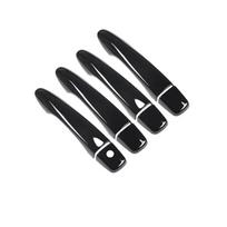 For Nissan X-Trail T32 MK3 2014- X Trail XTrail Gloss Black Chrome Car Door Handle Cover Sticker Styling Accessories black 2 buttons black