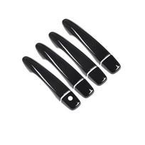 For Nissan X-Trail T32 MK3 2014- X Trail XTrail Gloss Black Chrome Car Door Handle Cover Sticker Styling Accessories black no button black