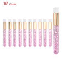 30Pcs/set Crystal Pink Lash Shampoo Brushes Eyelash Extension Cleansing Brush Nose Pore Cleaning Brush Blackhead Removing Tool white