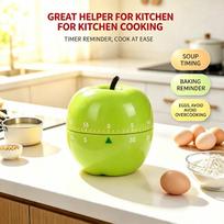 Fruit-Shaped Timer -Electronic Kitchen Reminder / Mechanical Tomato Countdown Alarm -Cooking Tool / Game Timer