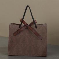 Luxury Brown Gift Tote - Customizable Birthday Paper Bag Extra Small 12*6*16cm No Gold Foil black