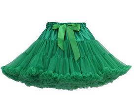 Suaugusiųjų labai pūstas kvėpuojantis tiulio sijonas - Minkštas Lolita tutu apatinis sijonas One Size tamsiai žalia spalva