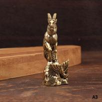 Kinų Zodiako Ožkos Skulptūra Žalvarinė Avies Figūrėlė Laimės Statulėlė Darbalaukio Puošmena Turto Fengšui Namų Dekorui