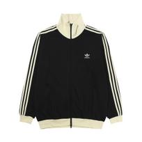 Adidas Originals Vaflinės Juostelės Laisvalaikio Ilgomis Rankovėmis Retro Sportinė Striukė Su Stovu Unisex Striukė Juoda JW0110 XS white