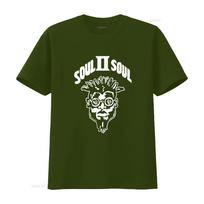 Vintage Soul II Roko Sunkios Medvilnės Marškinėliai Retro Dizainas Senoviniai Minkšti Šiek tiek Pralaidūs Orui Stilingi Viršutiniai Drabužiai Kasdieniam Dėvėjimui M gray