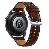 Leather Strap For Samsung Galaxy Watch 4/5 40mm 44mm Gear S3 S2 Watch5 Pro 45mm Galaxy 46mm Smart Bracelet Watchband 20mm 22mm 22mm Gear S3 tamsiai ruda spalva
